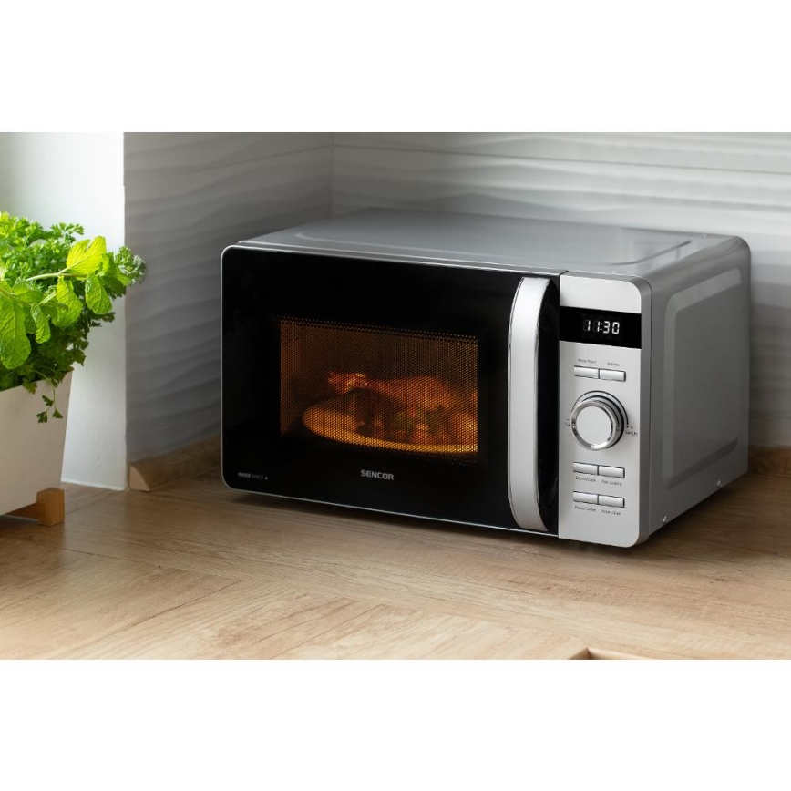 Sencor - Mikrovalna pećnica 800W/230V 17 l srebrna