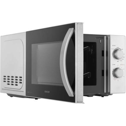 Sencor - Mikrovalna pećnica s funkcijom roštilja 700W/1000W/230V 20 l matirani krom