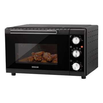 Sencor - Mini pećnica 20 l 1650W/230V crna