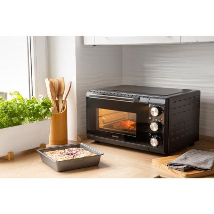 Sencor - Mini pećnica 20 l 1650W/230V crna