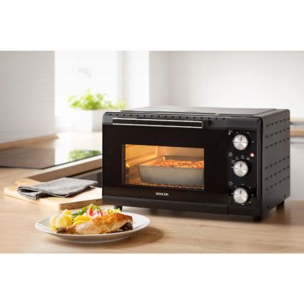 Sencor - Mini pećnica 20 l 1650W/230V crna