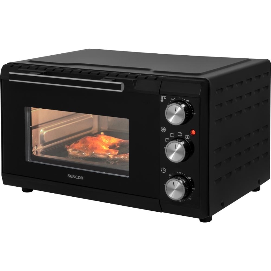 Sencor - Mini pećnica 20 l 1650W/230V crna