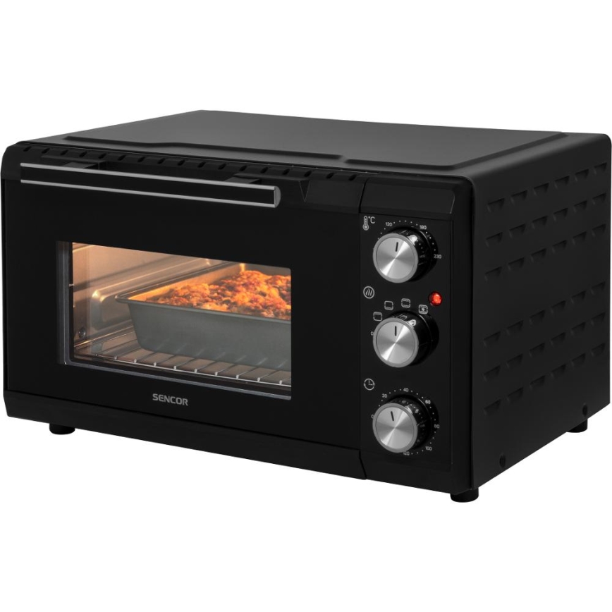 Sencor - Mini pećnica 20 l 1650W/230V crna