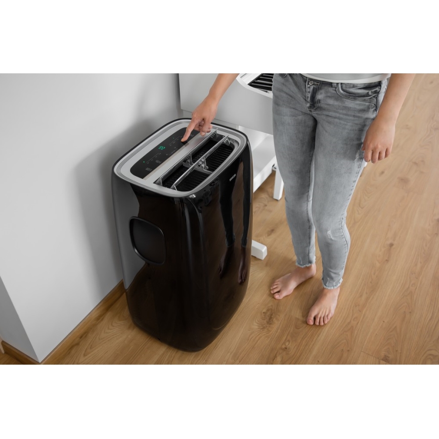 Sencor - Mobilni klima uređaj s LED zaslonom 3u1 1000W/230V 9000 BTU crna + daljinski upravljač