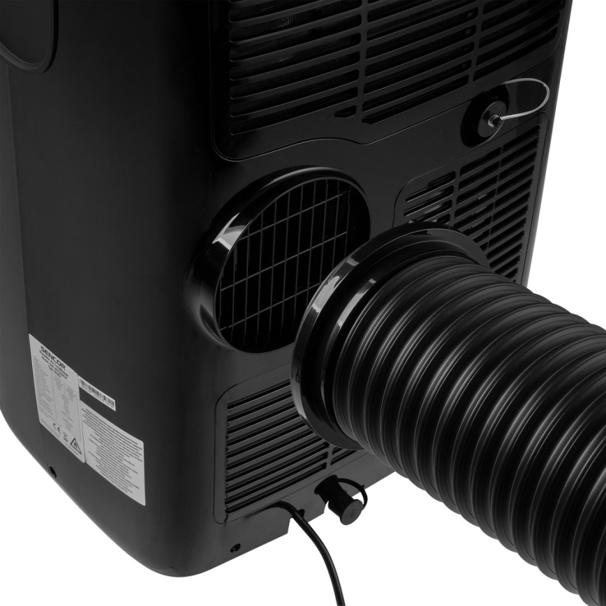Sencor - Mobilni klima uređaj s LED zaslonom 3u1 1000W/230V 9000 BTU crna + daljinski upravljač