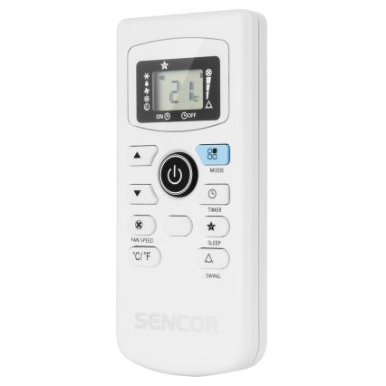 Sencor - Mobilni klima uređaj s LED zaslonom 3u1 1000W/230V 9000 BTU crna + daljinski upravljač