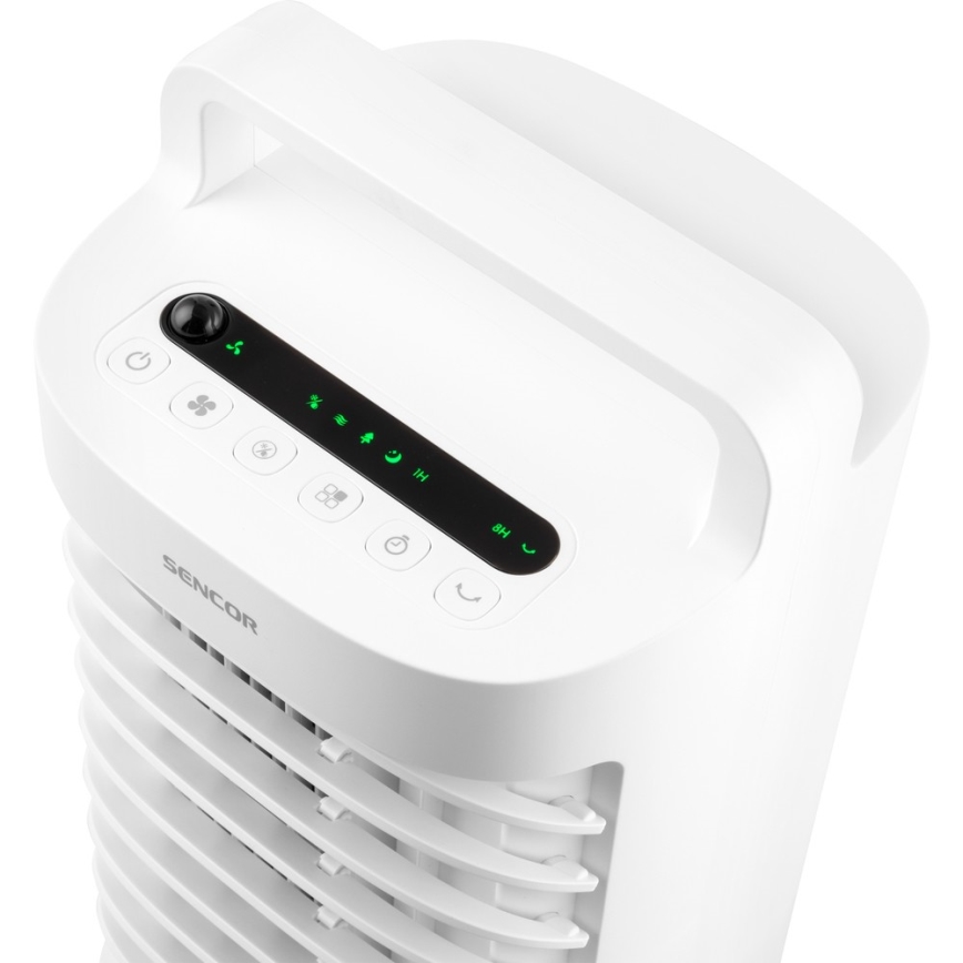 Sencor - Mobilni rashlađivač zraka s LED zaslonom 3u1 45W/230V bijela + daljinski upravljač