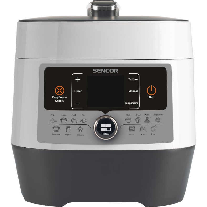 Sencor - Multifunkcionalni električni ekspres lonac 5,5 l 1000W/230V bijela/crna