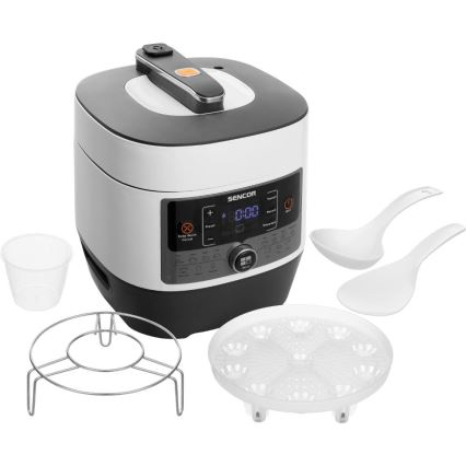 Sencor - Multifunkcionalni električni ekspres lonac 5,5 l 1000W/230V bijela/crna