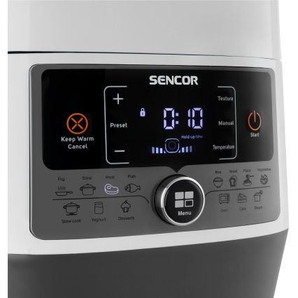 Sencor - Multifunkcionalni električni ekspres lonac 5,5 l 1000W/230V bijela/crna