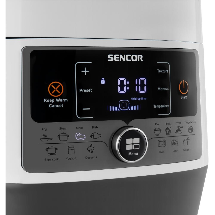 Sencor - Multifunkcionalni električni ekspres lonac 5,5 l 1000W/230V bijela/crna