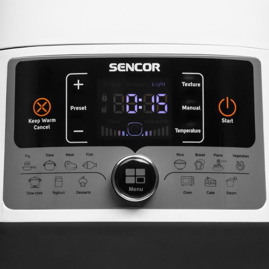 Sencor - Multifunkcionalni električni ekspres lonac 5,5 l 1000W/230V bijela/crna