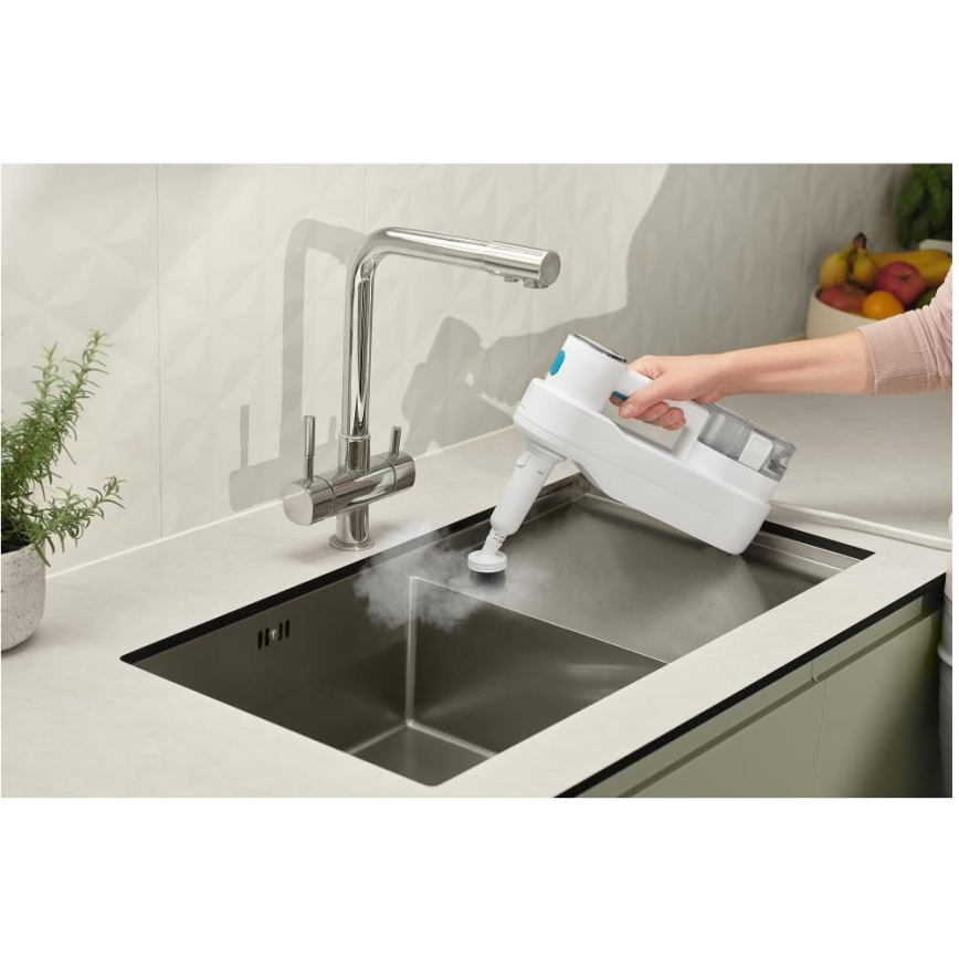 Sencor - Multifunkcionalni mop na paru 2u1 1500W/230V IPX4 bijela