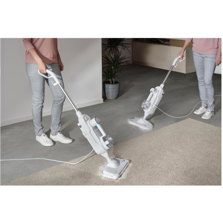 Sencor - Multifunkcionalni mop na paru 2u1 1500W/230V IPX4 bijela