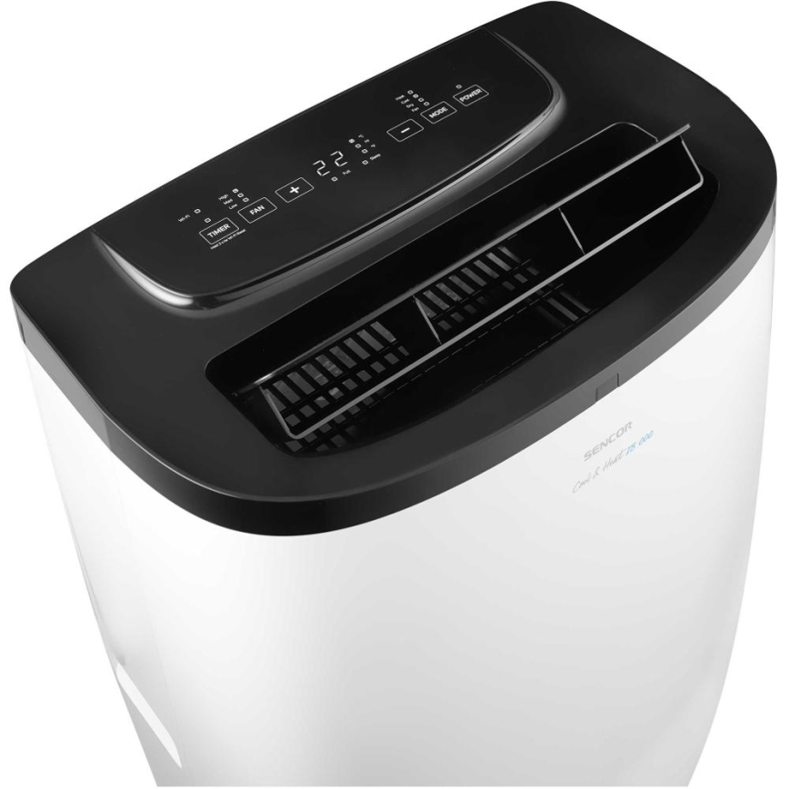 Sencor - Pametni prijenosni klima uređaj 4u1 s kompletnom opremom, 1750 W/230 V, 18000 BTU, Wi-Fi, bijeli + daljinski upravljač