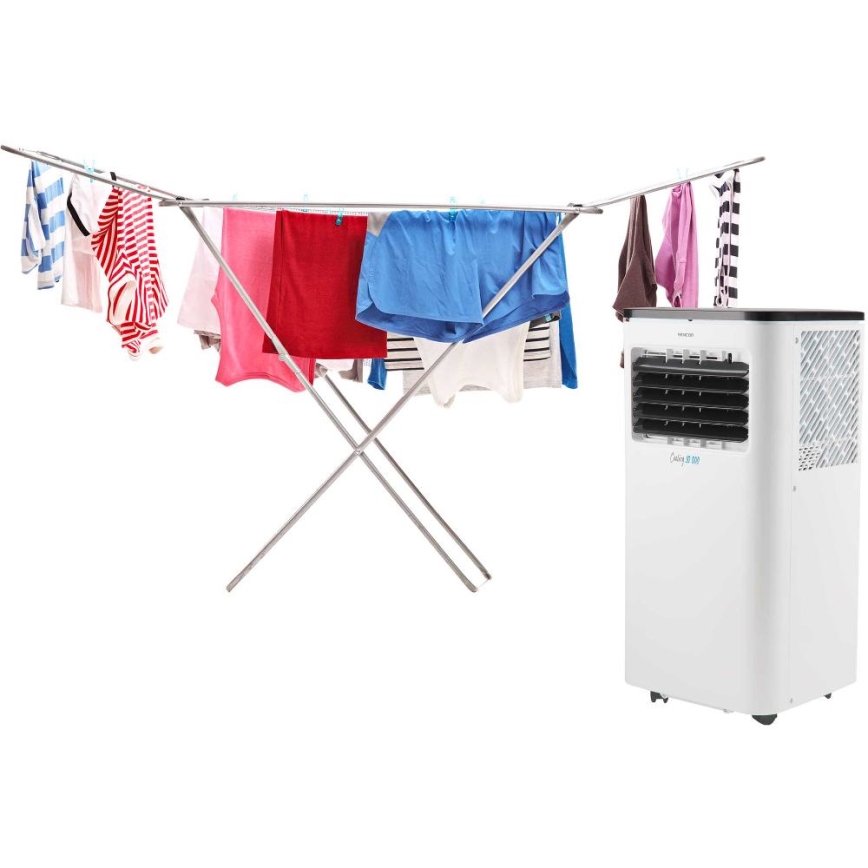 Sencor - Pametna prijenosna klima uređaj 3u1 s kompletnom opremom 1050W/230V 10000 BTU Wi-Fi + daljinski upravljač