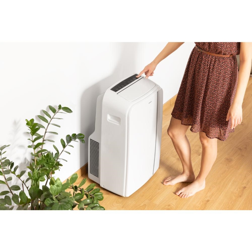 Sencor - Pametna prijenosna klima uređaj 3u1 s kompletnom opremom 1450W/230V 12000 BTU Wi-Fi bijela + daljinski upravljač