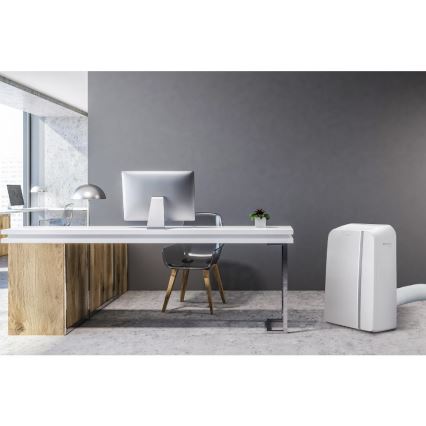 Sencor - Pametna prijenosna klima uređaj 3u1 s kompletnom opremom 1450W/230V 12000 BTU Wi-Fi bijela + daljinski upravljač