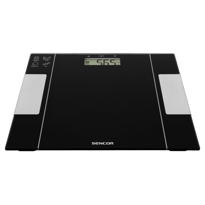 Sencor - Pametna osobna fitness vaga 1xCR2032 crna