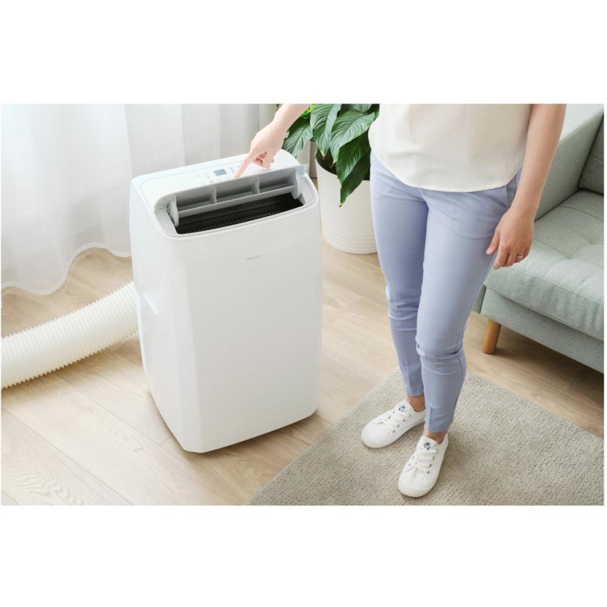 Sencor - Pametna prijenosna klima 5 u 1 s kompletnim priborom 733W/230V 9000 BTU Wi-Fi bijela + daljinski upravljač