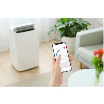 Sencor - Pametna prijenosna klima 5 u 1 s kompletnim priborom 733W/230V 9000 BTU Wi-Fi bijela + daljinski upravljač