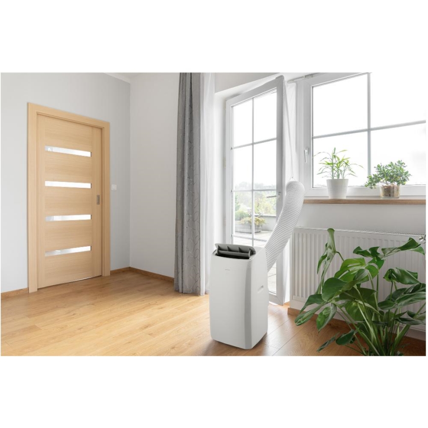 Sencor - Pametna prijenosna klima 5 u 1 s kompletnim priborom 733W/230V 9000 BTU Wi-Fi bijela + daljinski upravljač