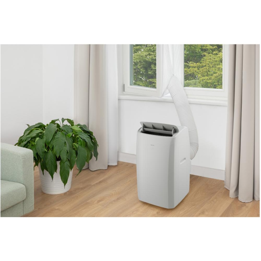 Sencor - Pametna prijenosna klima 5 u 1 s kompletnim priborom 733W/230V 9000 BTU Wi-Fi bijela + daljinski upravljač