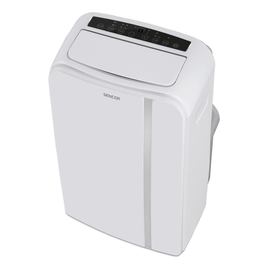Sencor - Pametna prijenosna klima uređaj 3u1 s kompletnom opremom 1450W/230V 12000 BTU Wi-Fi bijela + daljinski upravljač