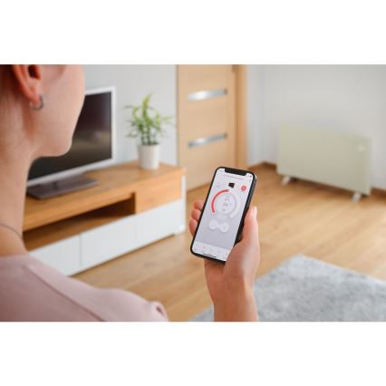 Sencor - Pametni električni grijač/konvektor 1200/2400W/230V IP24 Wi-Fi bijela