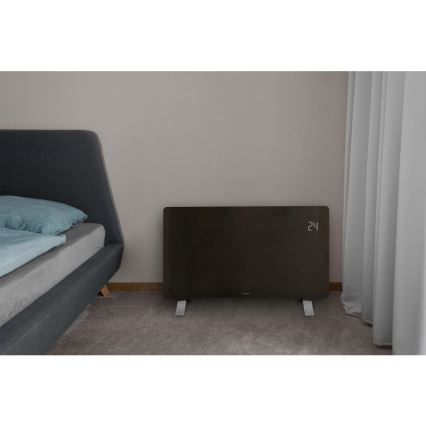 Sencor - Pametni električni grijač/konvektor 1200/2400W/230V IP24 Wi-Fi crne boje