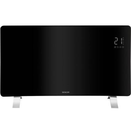 Sencor - Pametni električni grijač/konvektor 1200/2400W/230V IP24 Wi-Fi crne boje