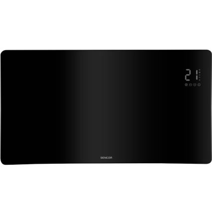 Sencor - Pametni električni grijač/konvektor 1200/2400W/230V IP24 Wi-Fi crne boje