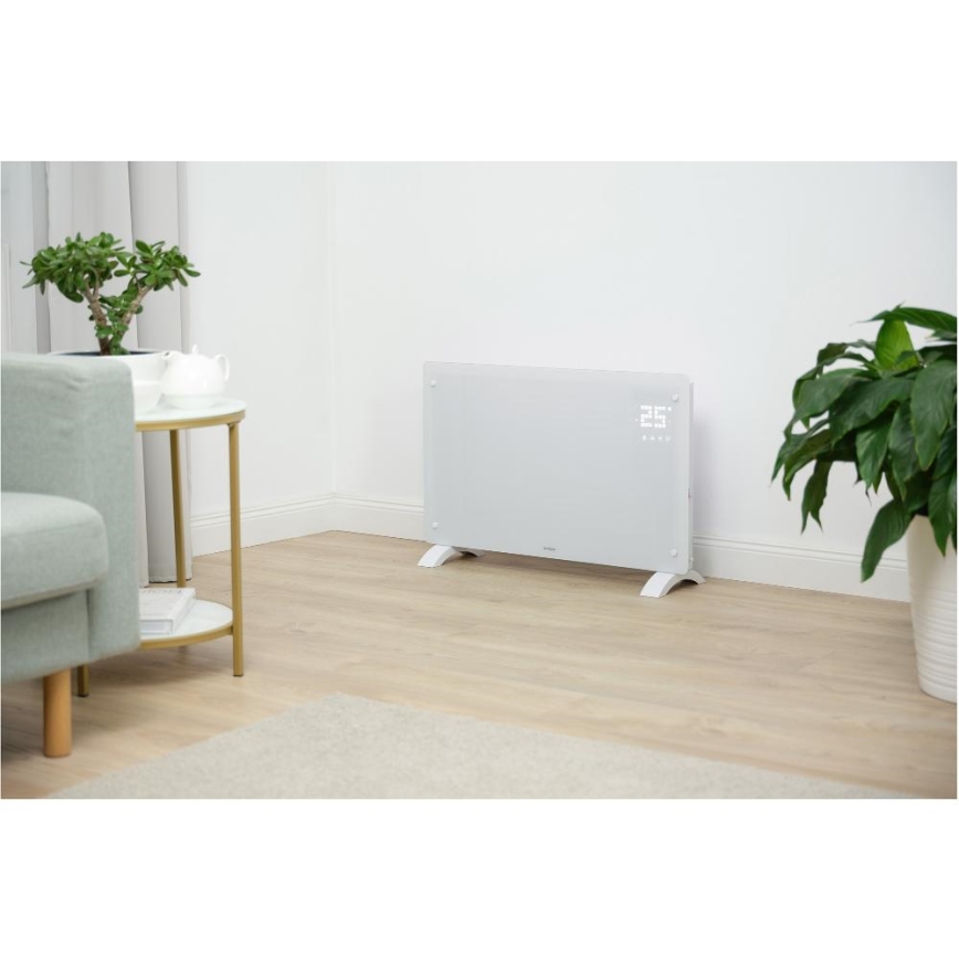 Sencor - Pametni električni grijač/konvektor 2000 W/230 V IP24 Wi-Fi bijeli + daljinski upravljač