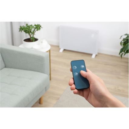 Sencor - Pametni električni grijač/konvektor 2000 W/230 V IP24 Wi-Fi bijeli + daljinski upravljač
