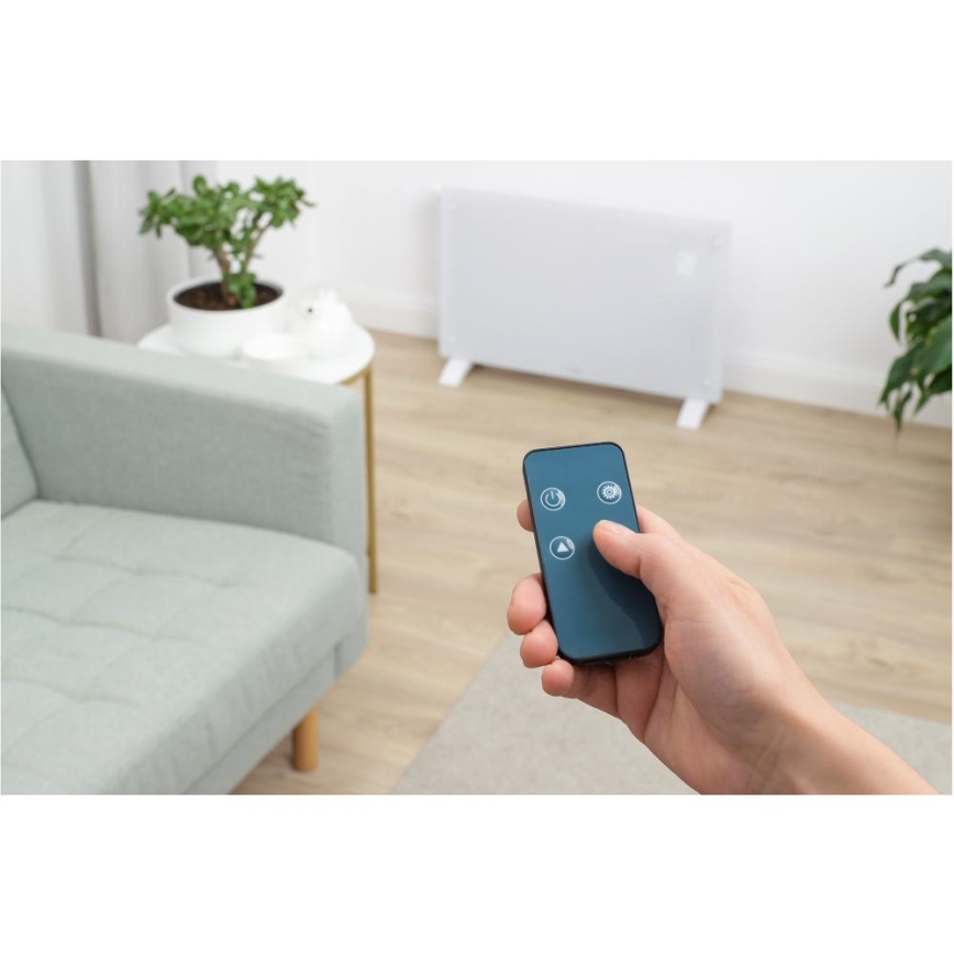 Sencor - Pametni električni grijač/konvektor 2000 W/230 V IP24 Wi-Fi bijeli + daljinski upravljač