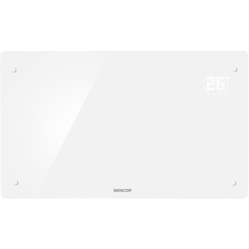 Sencor - Pametni električni grijač/konvektor 2000 W/230 V IP24 Wi-Fi bijeli + daljinski upravljač