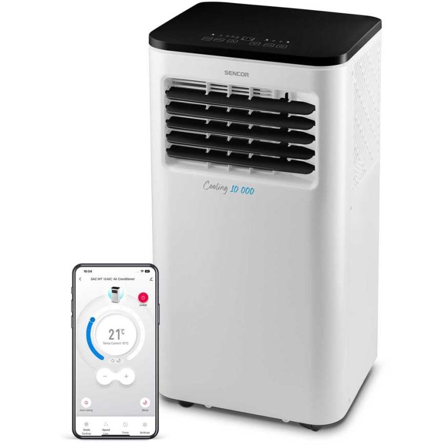 Sencor - Pametni mobilni klima uređaj 3u1 sa svom dodatnom opremom 1050W/230V 10000 BTU Wi-Fi + daljinski upravljač