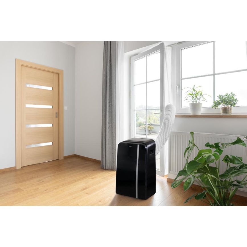 Sencor - Pametni mobilni klima uređaj 3u1 sa svom dodatnom opremom 1450W/230V 12000 BTU Wi-Fi crna + daljinski upravljač