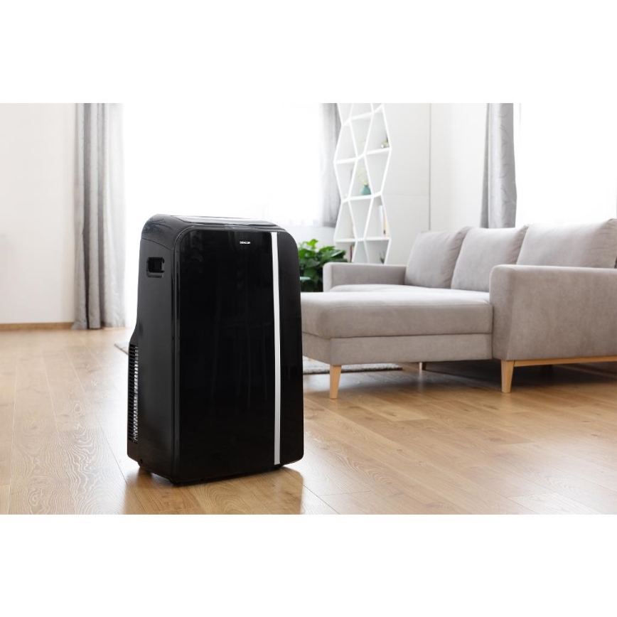 Sencor - Pametni mobilni klima uređaj 3u1 sa svom dodatnom opremom 1450W/230V 12000 BTU Wi-Fi crna + daljinski upravljač