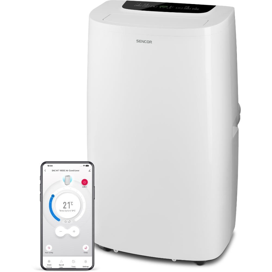 Sencor - Pametni mobilni klima uređaj 3u1 sa svom dodatnom opremom 1700W/230V 16000 BTU Wi-Fi + daljinski upravljač