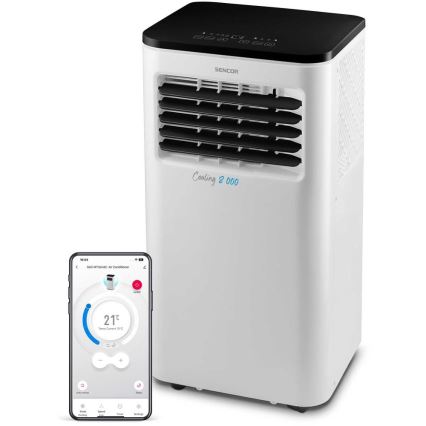 Sencor - Pametni mobilni klima uređaj 3u1 sa svom dodatnom opremom 805W/230V 8000 BTU Wi-Fi + daljinski upravljač
