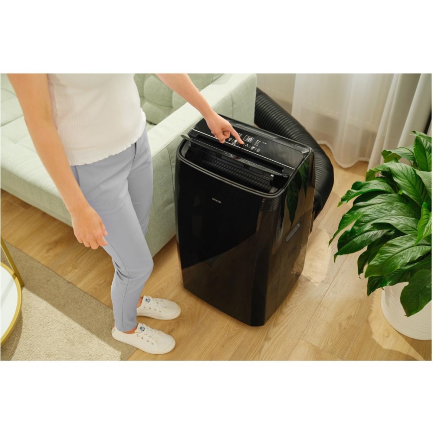 Sencor - Pametni mobilni klima uređaj sa svom dodatnom opremom 900W/230V 9000 BTU Wi-Fi crna + daljinski upravljač