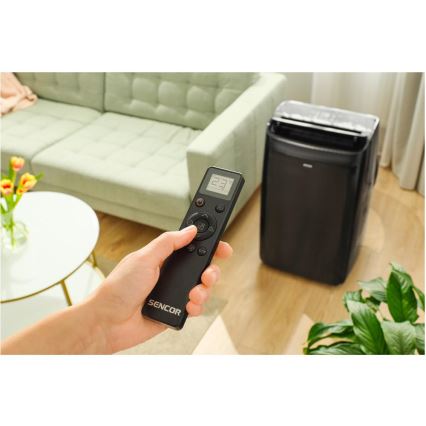 Sencor - Pametni mobilni klima uređaj sa svom dodatnom opremom 900W/230V 9000 BTU Wi-Fi crna + daljinski upravljač