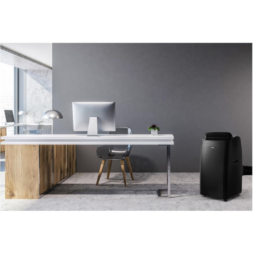 Sencor - Pametni mobilni klima uređaj sa svom dodatnom opremom 900W/230V 9000 BTU Wi-Fi crna + daljinski upravljač