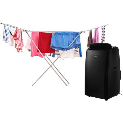 Sencor - Pametni mobilni klima uređaj sa svom dodatnom opremom 900W/230V 9000 BTU Wi-Fi crna + daljinski upravljač