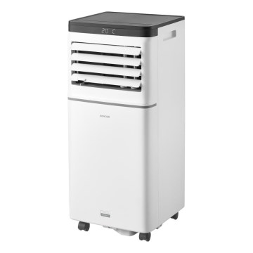 Sencor - Pametni prijenosni klima-uređaj 3 u 1 s kompletnom opremom 1020W/230V 10000 BTU Wi-Fi bijeli + daljinski upravljač