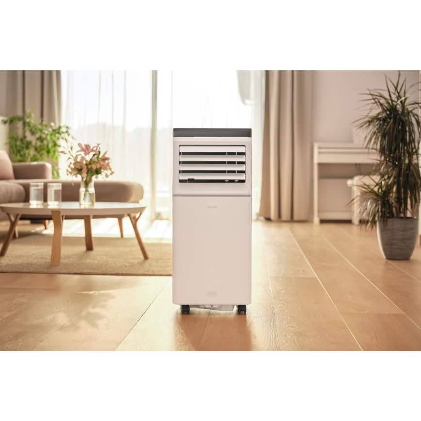 Sencor - Pametni prijenosni klima-uređaj 3u1 s kompletnom opremom, 760 W/230 V, 7000 BTU, Wi-Fi, bijeli + daljinski upravljač