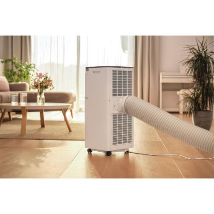 Sencor - Pametni prijenosni klima-uređaj 3u1 s kompletnom opremom, 760 W/230 V, 7000 BTU, Wi-Fi, bijeli + daljinski upravljač