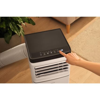 Sencor - Pametni prijenosni klima-uređaj 3u1 s kompletnom opremom, 760 W/230 V, 7000 BTU, Wi-Fi, bijeli + daljinski upravljač