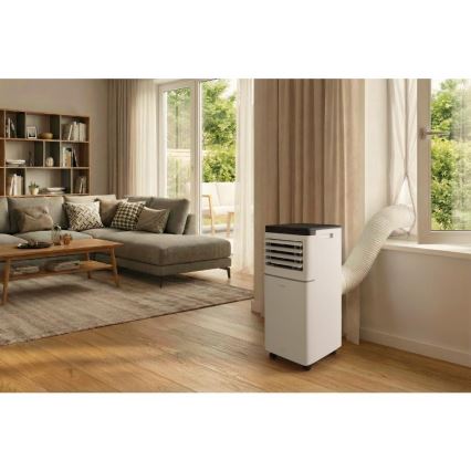 Sencor - Pametni prijenosni klima-uređaj 3u1 s kompletnom opremom, 760 W/230 V, 7000 BTU, Wi-Fi, bijeli + daljinski upravljač